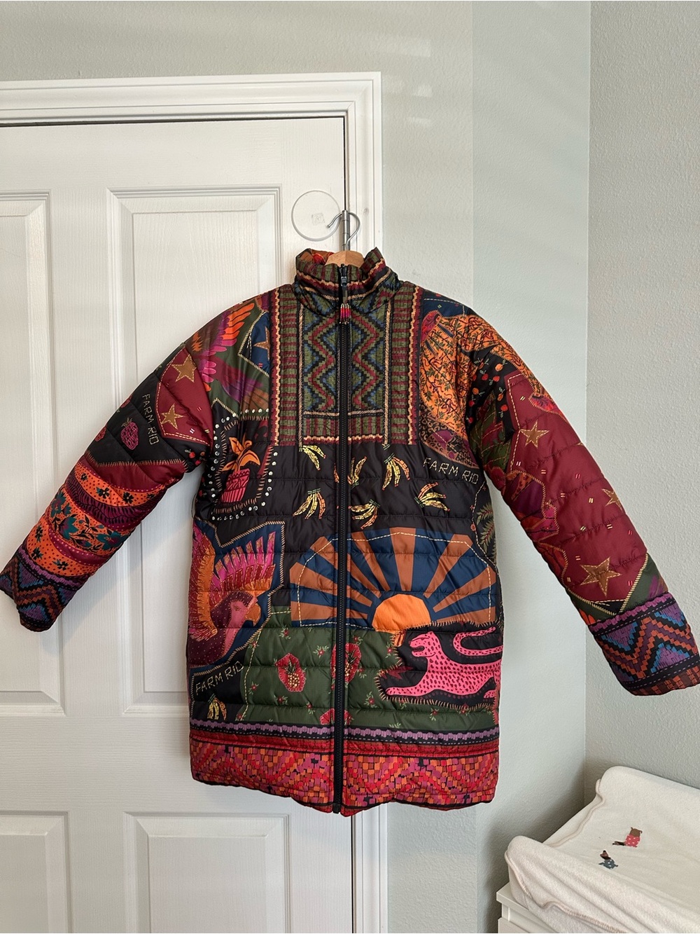 FARM Rio Multicolor Quilted Printed Puffer Jacket - Picture 3 of 13